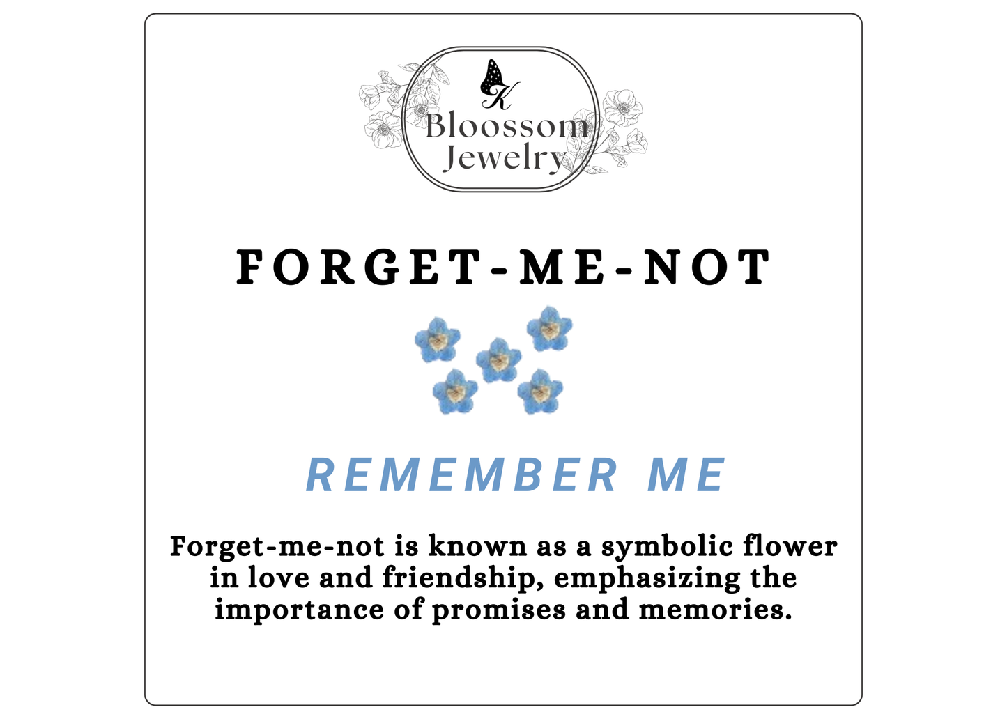 Sky Blue Forget-me-not beads Mix Necklace