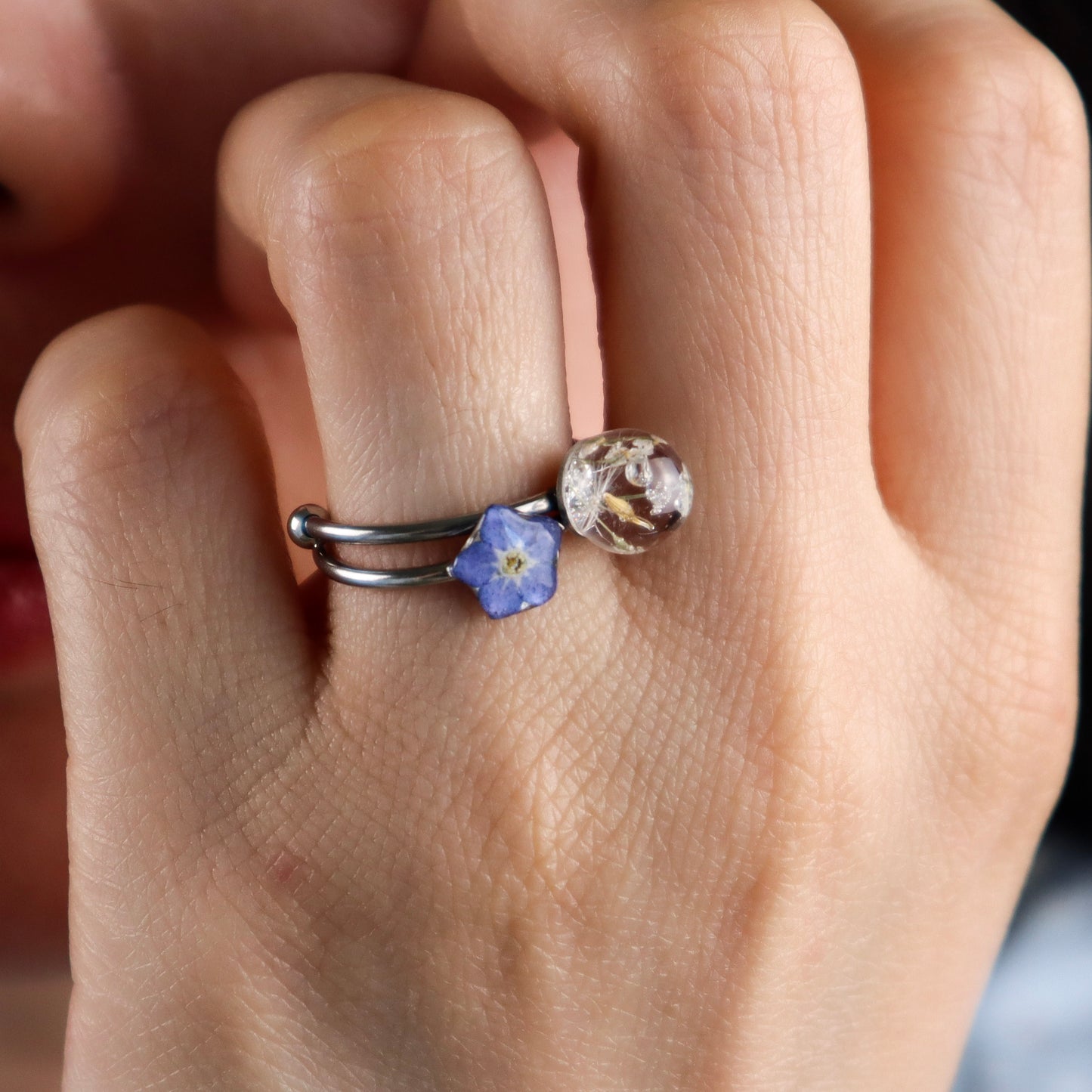Forget-Me-Not Adjustable Rings