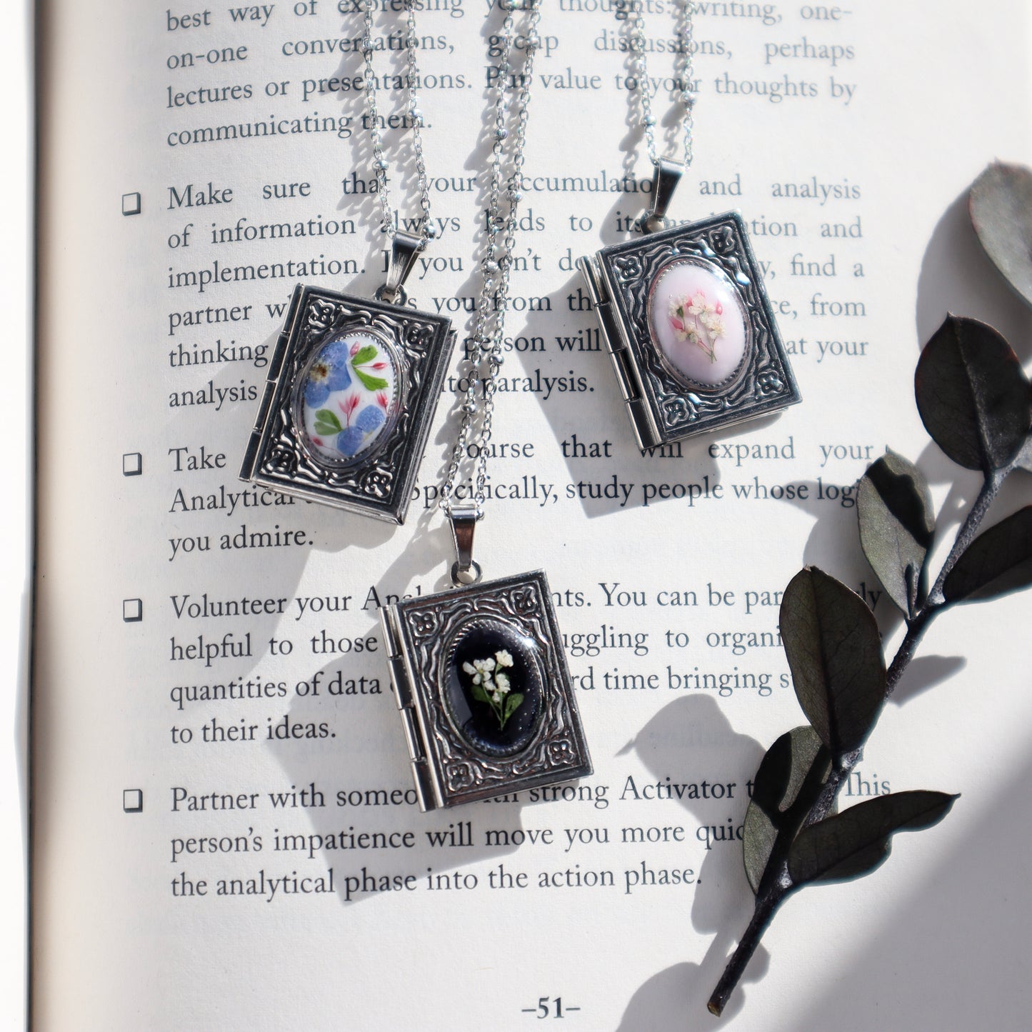 Pink Book Locket