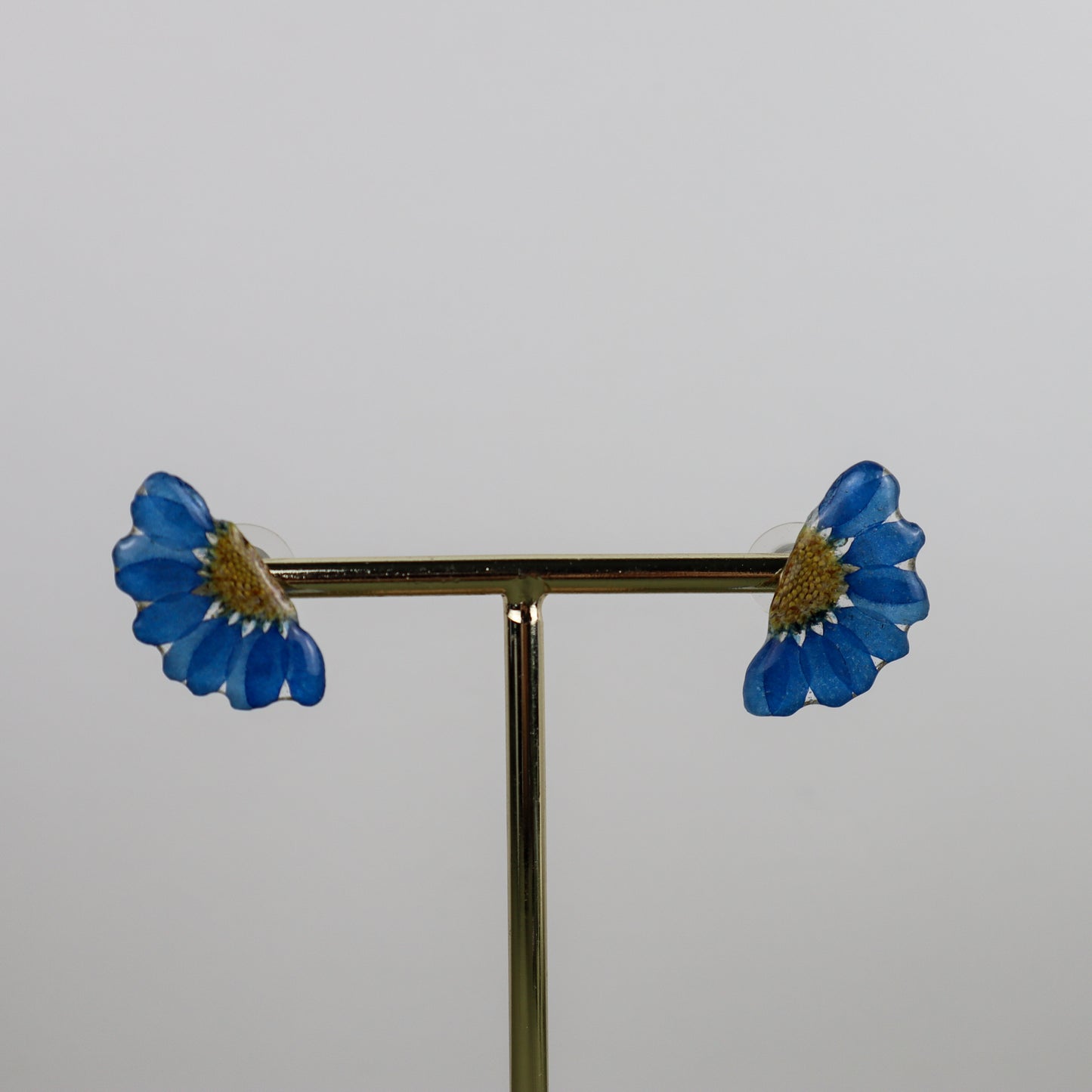 Blue Daisy Stud Earrings