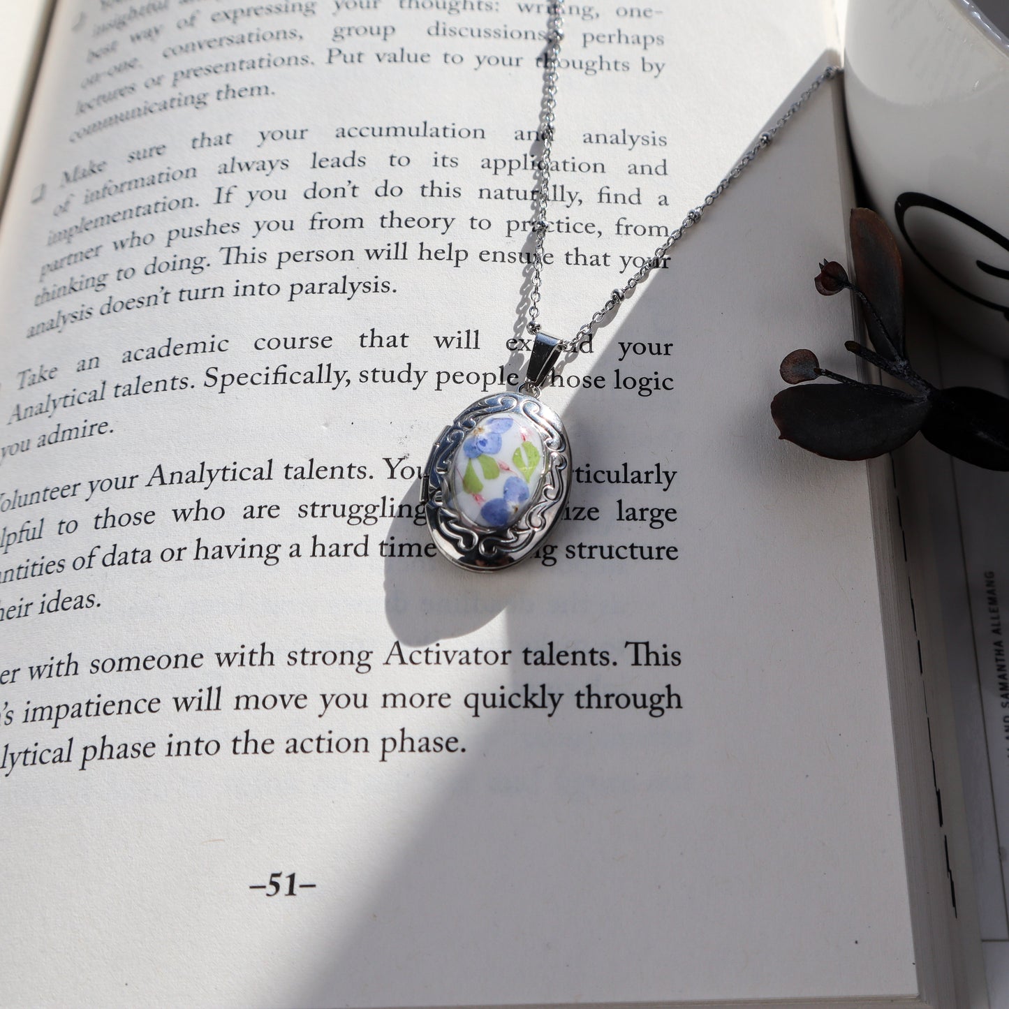 Blue Oval Locket