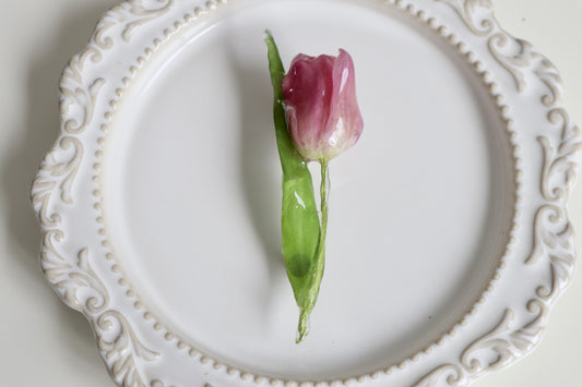 [limited Item]Tulip brooch pink
