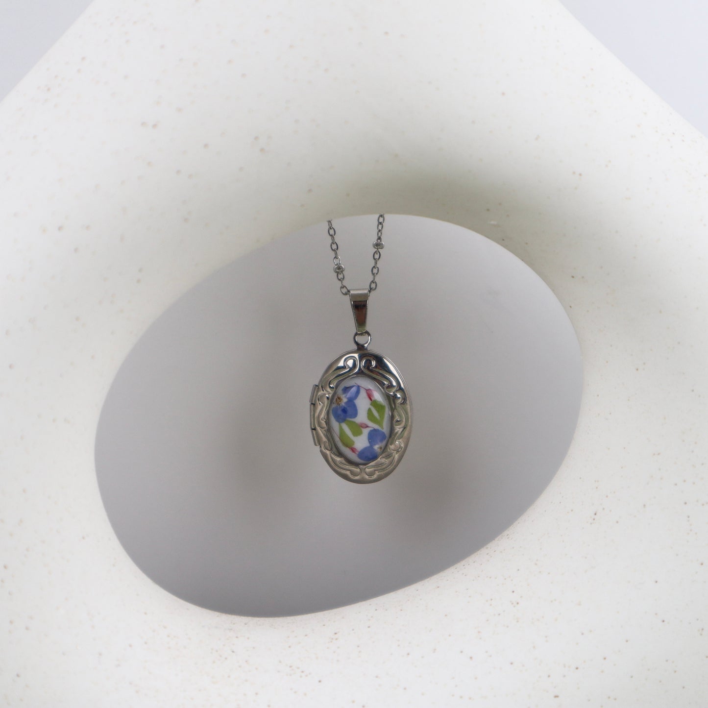 Blue Oval Locket