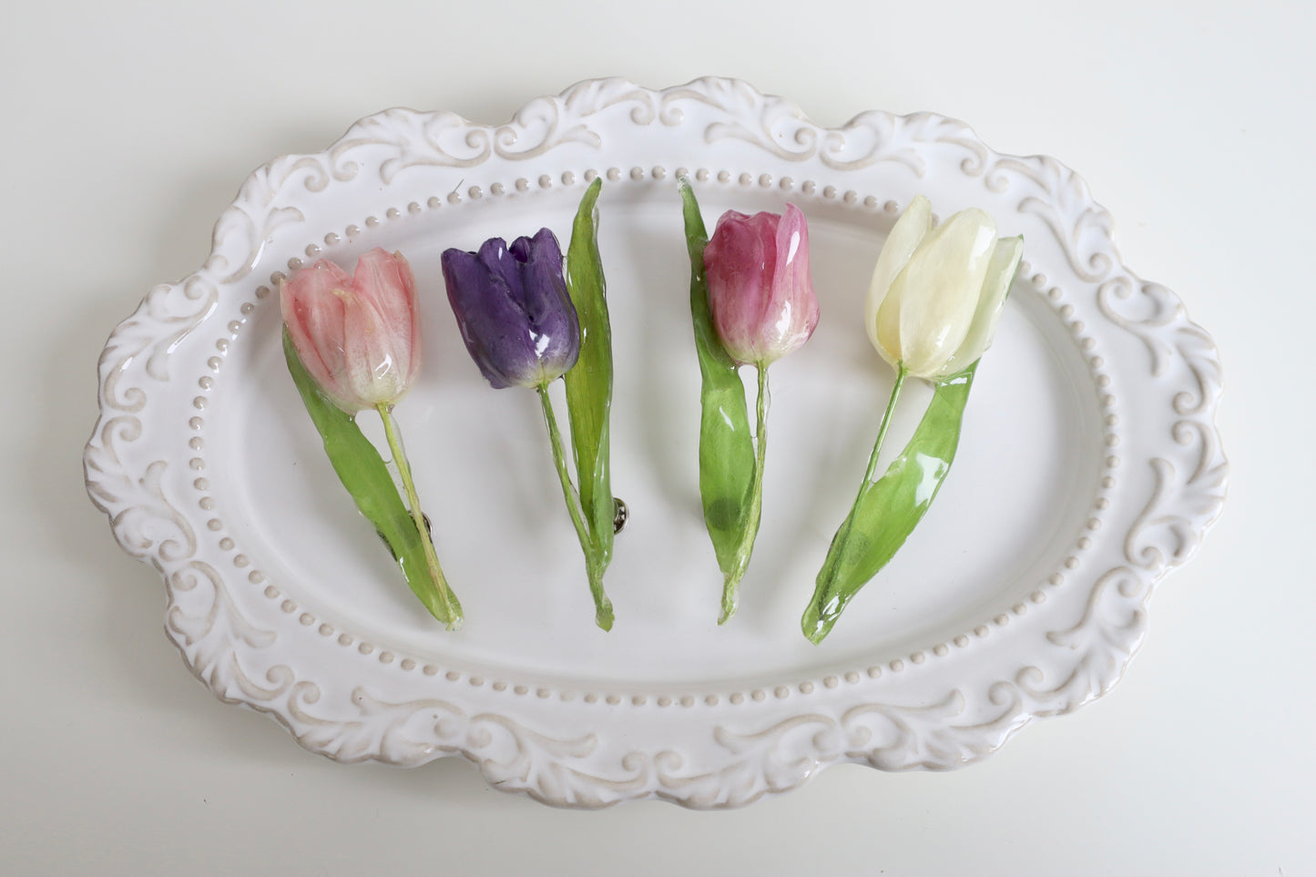 [limited item]Tulip brooch light pink