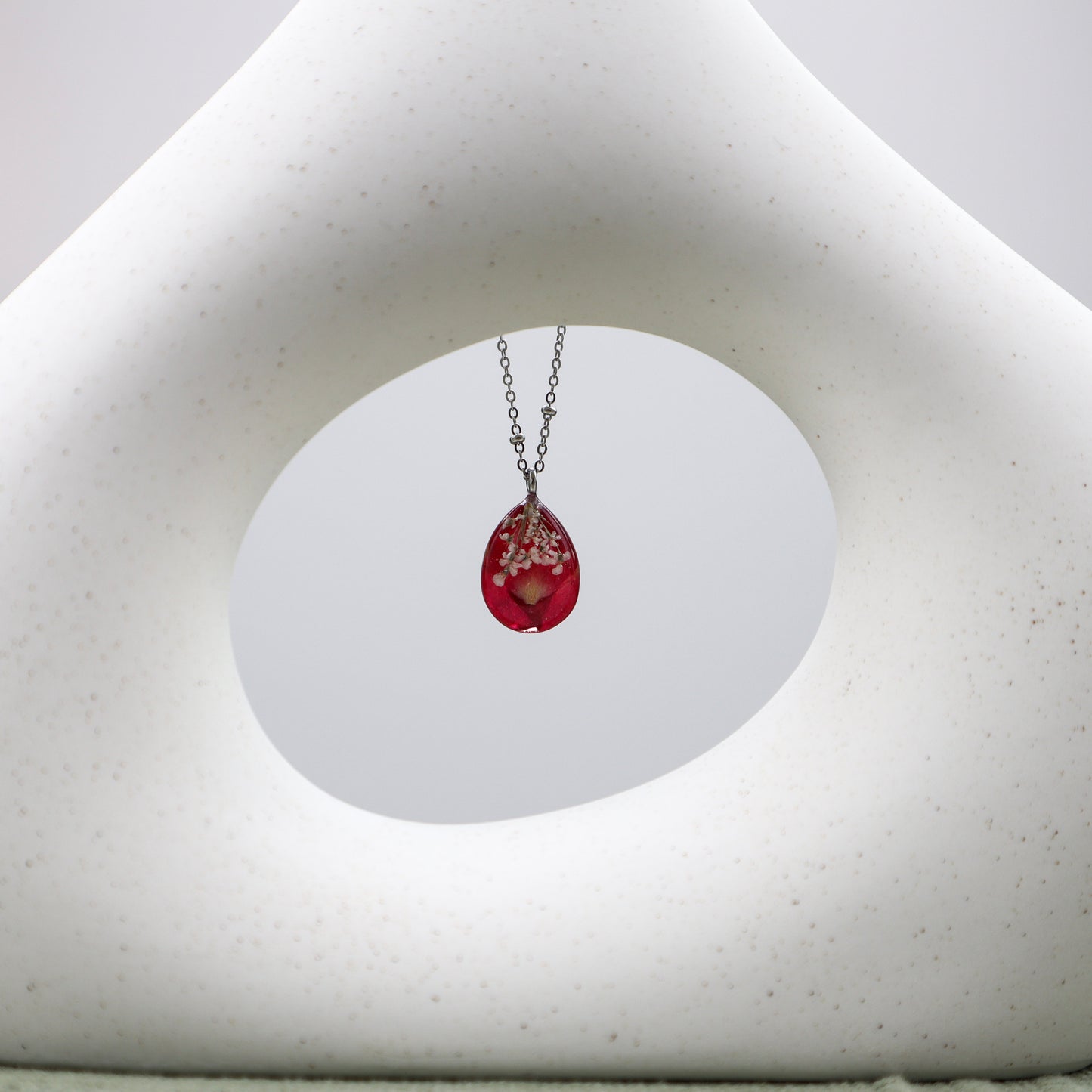 Red Waterdrop Pendant Necklace