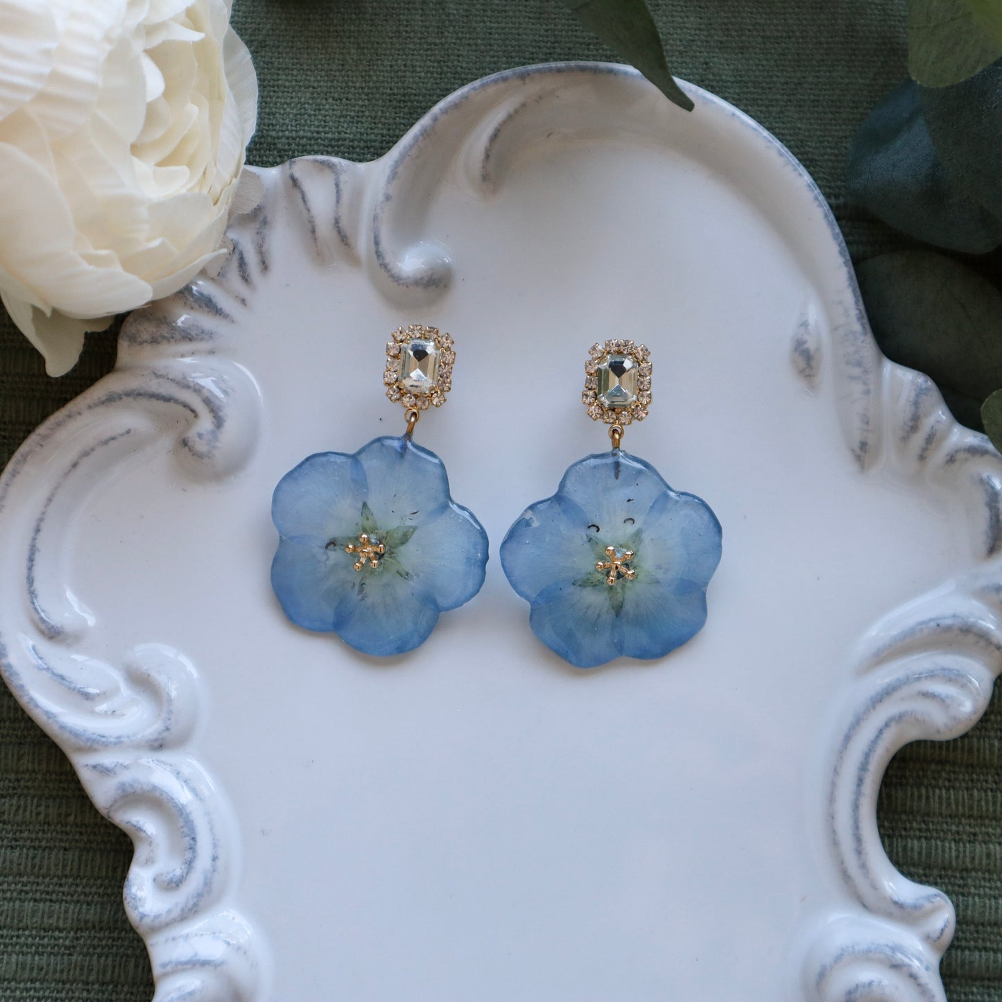 Nemophila Cubic Drop Earrings