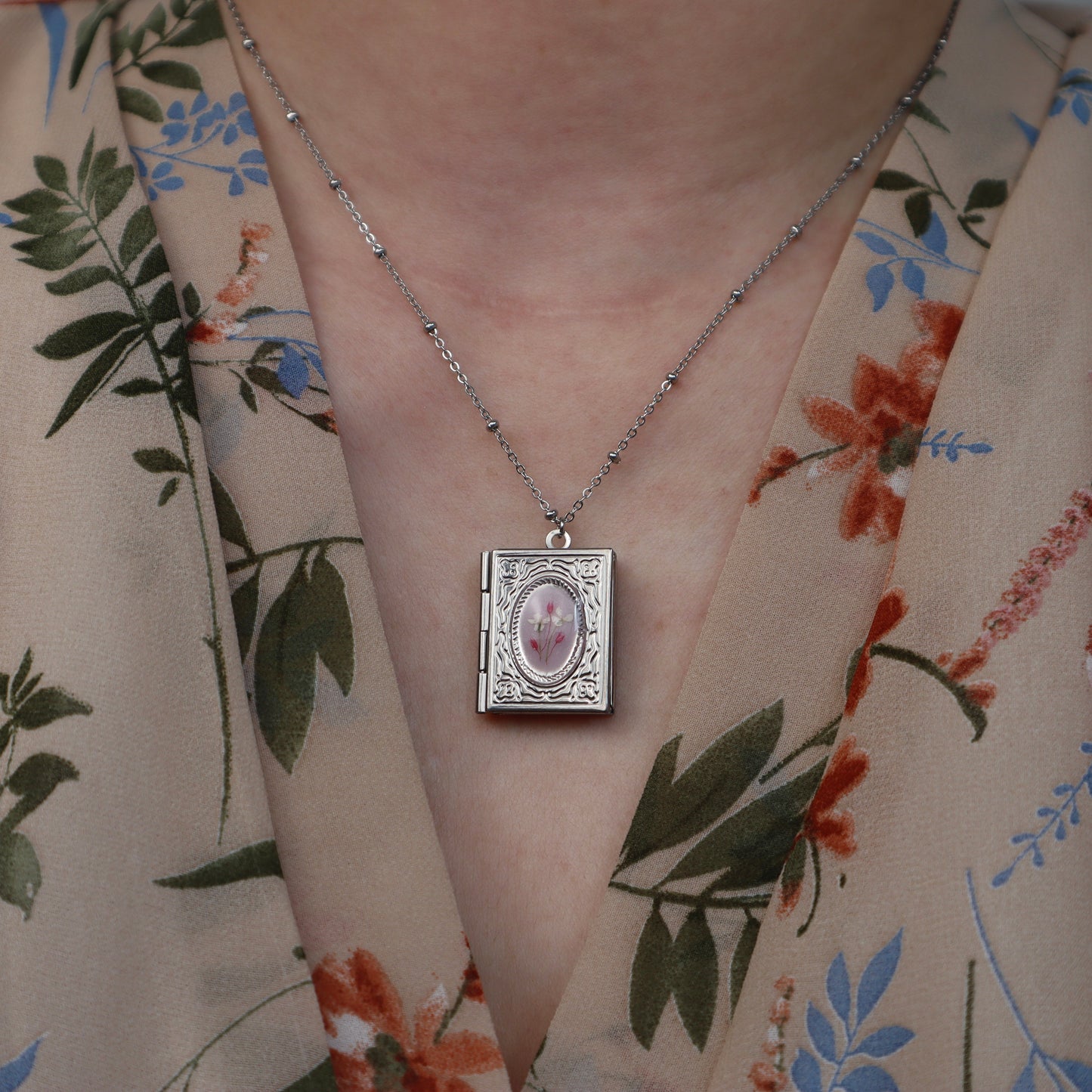 Pink Book Locket