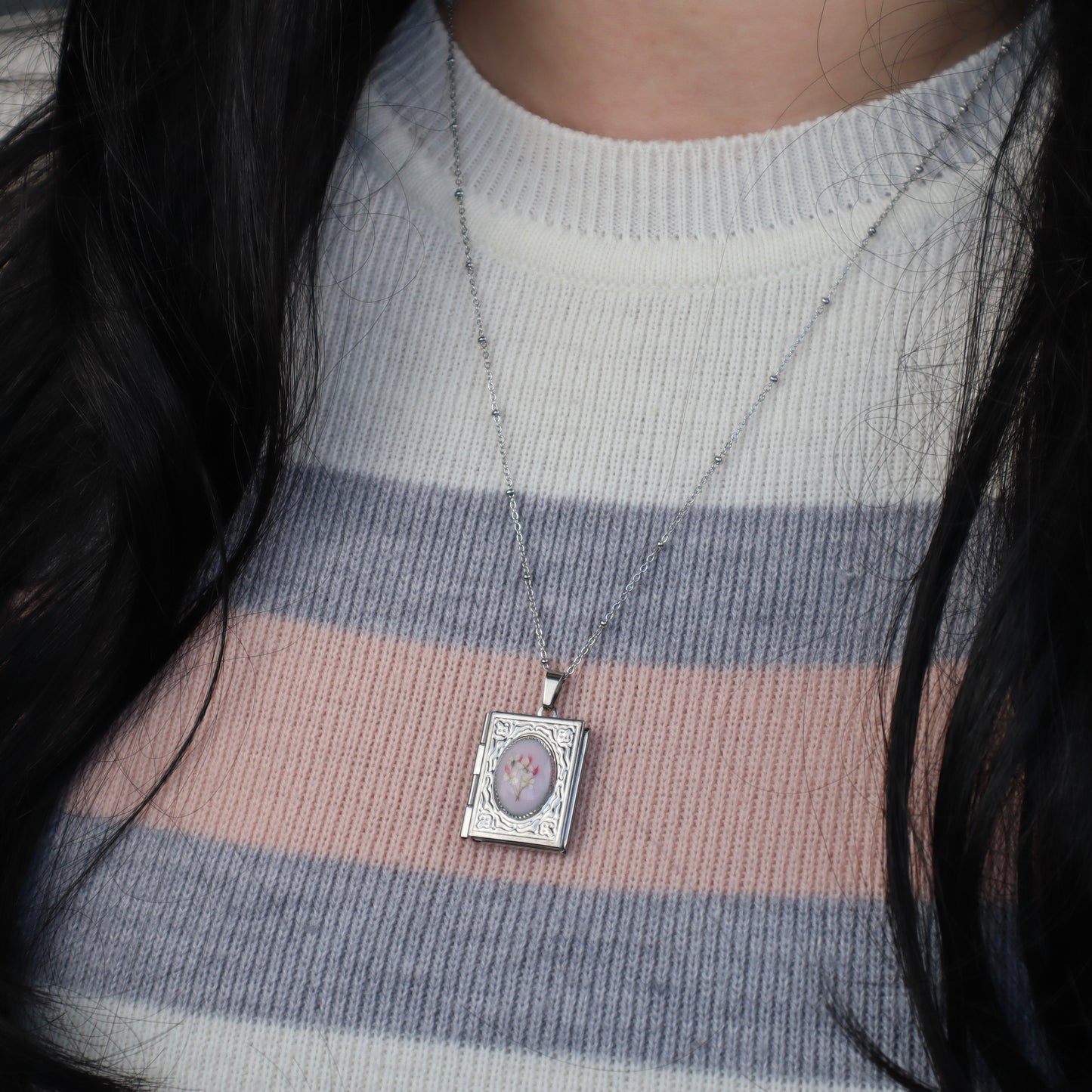 Pink Book Locket