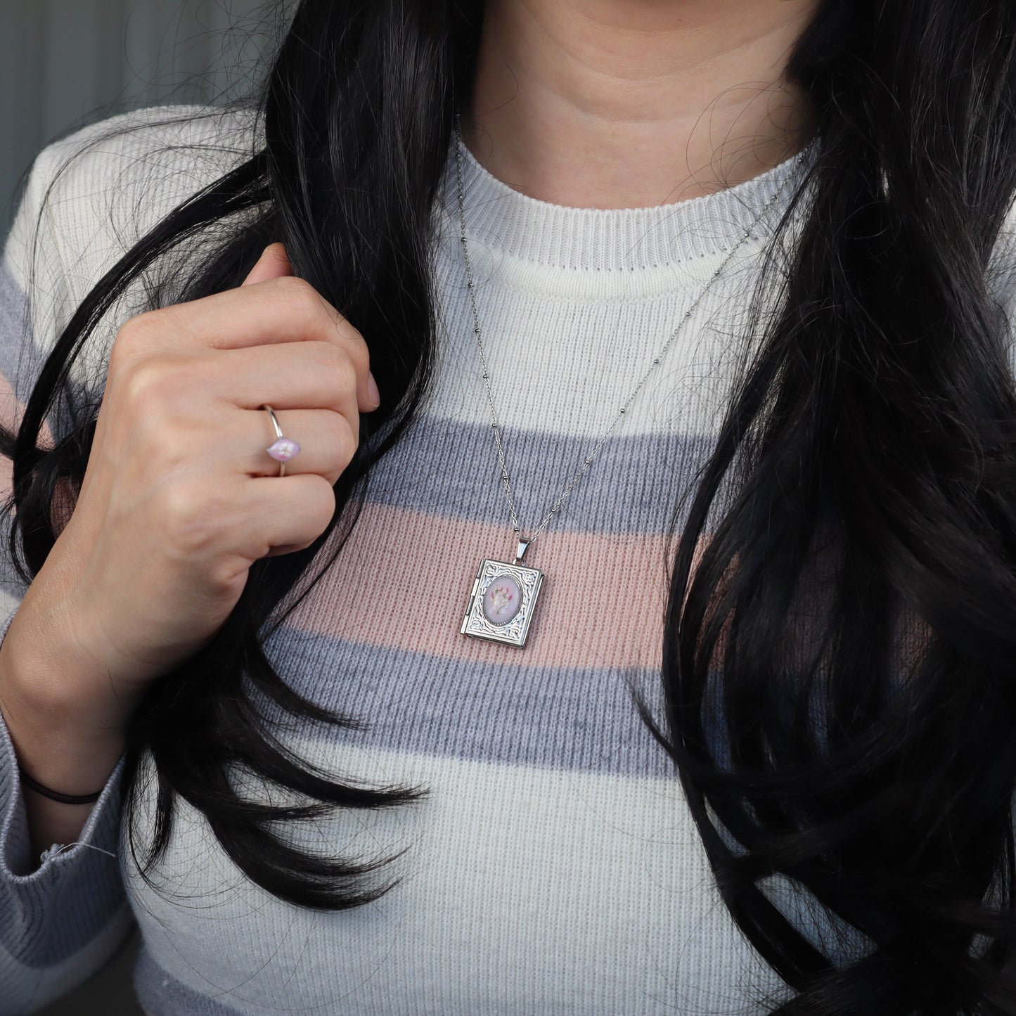 Pink Book Locket