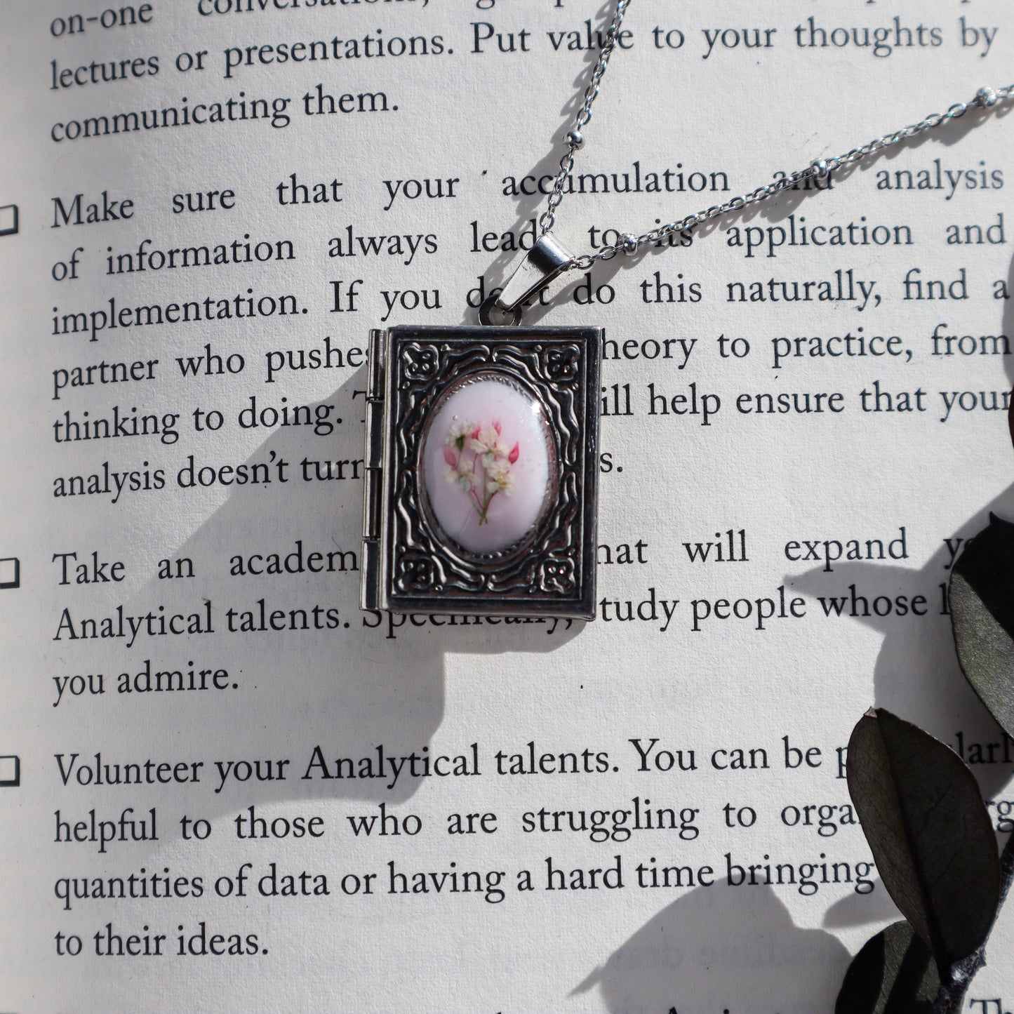 Pink Book Locket