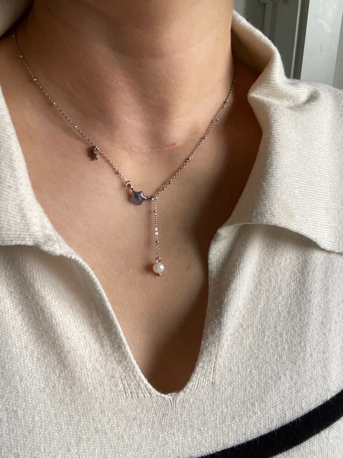 Forget-Me-Not Drop necklace