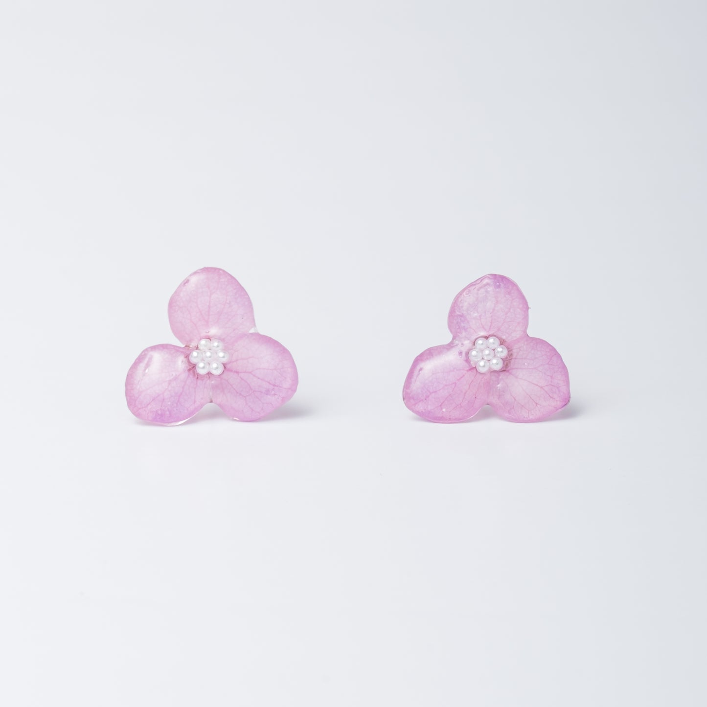 Purple Hydrangea 3 Petal Earring