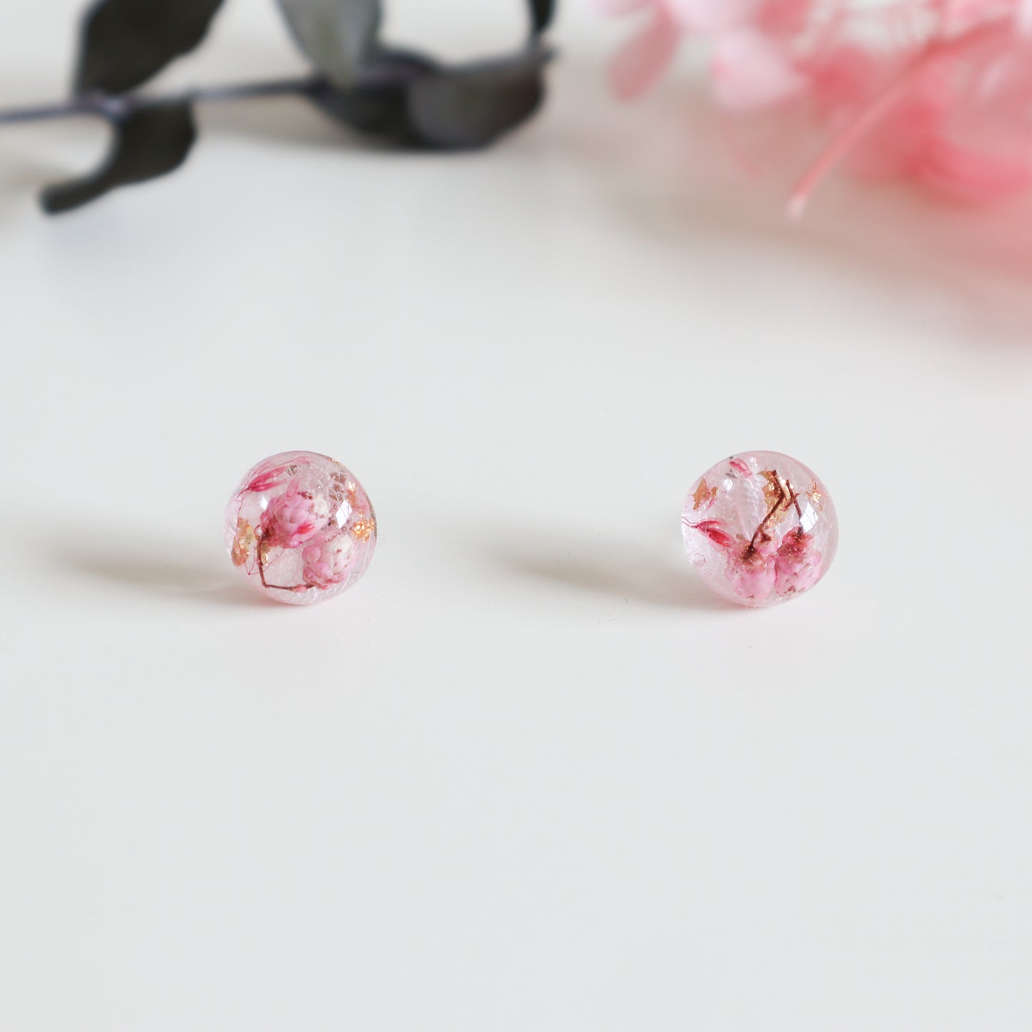 Pink Round Earring