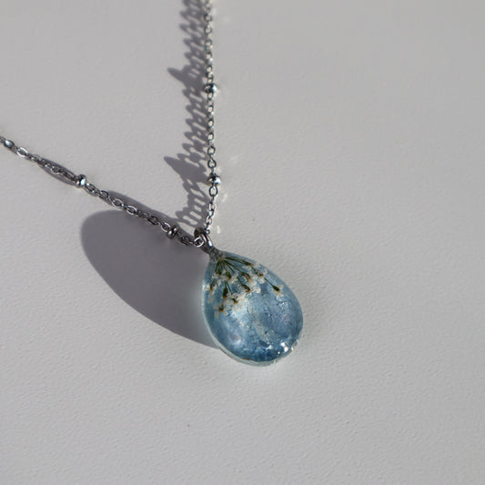Blue Waterdrop Pendant Necklace