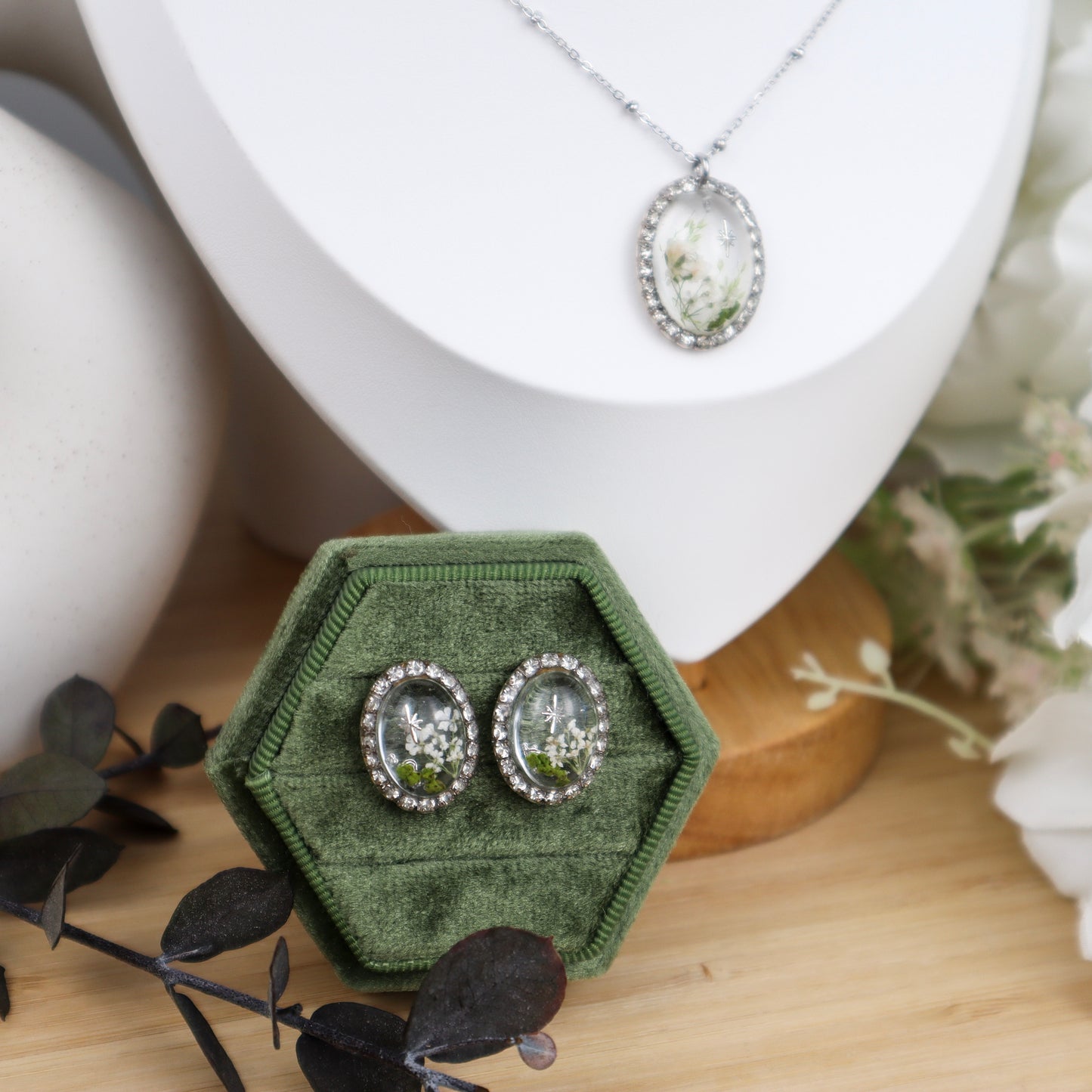 Garden Series Oval Earrings