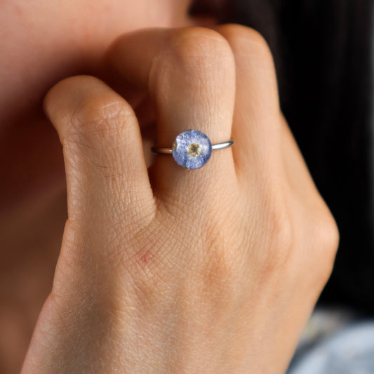 Forget-Me-Not Adjustable Rings