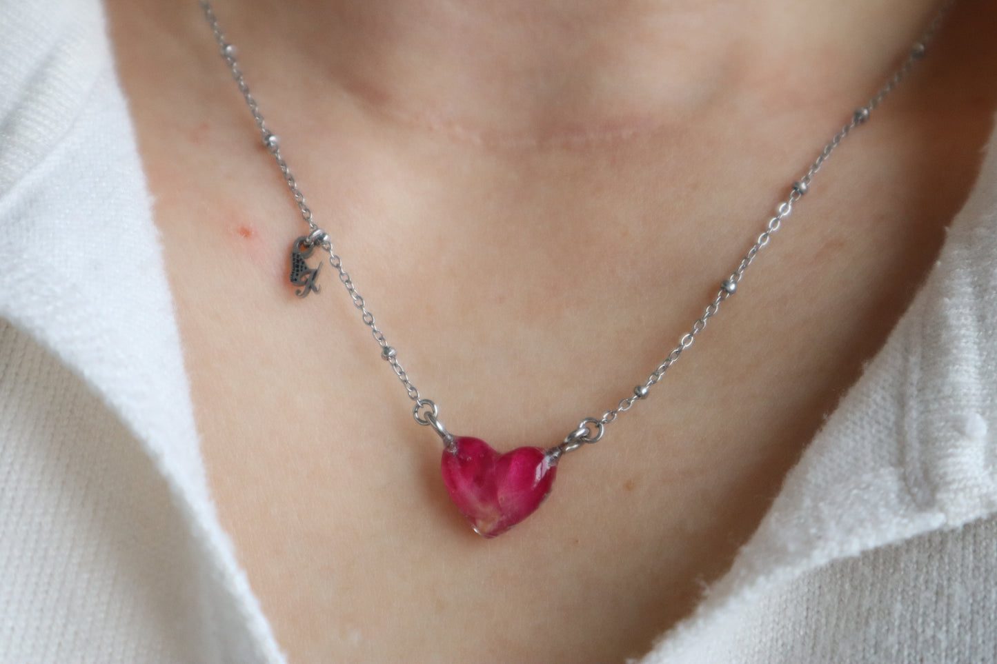 Rose Heart Butterfly Necklace