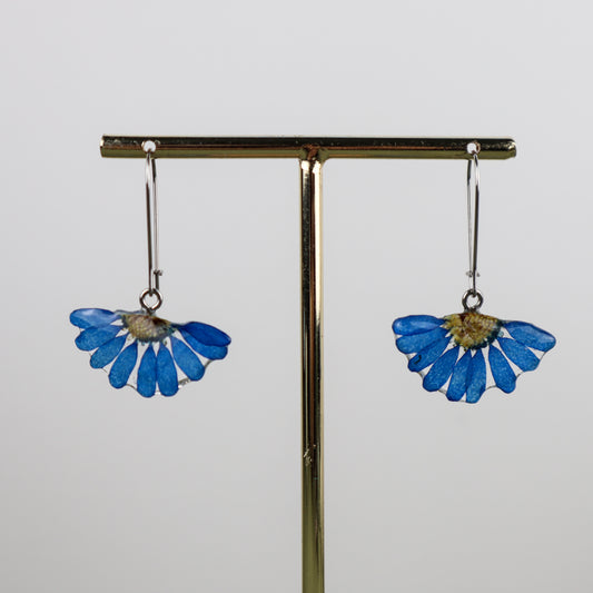 Blue Daisy Hook Earrings