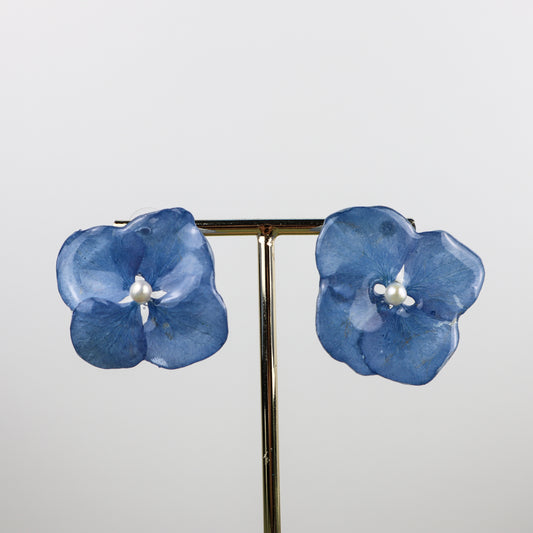 Single Blossom Hydrangea Earrings