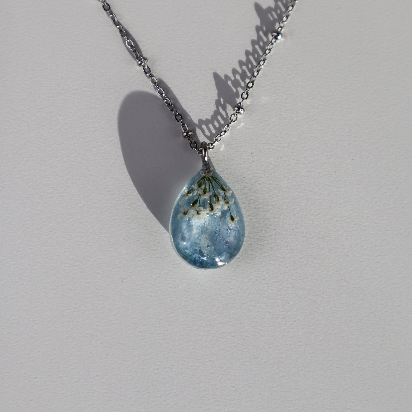 Blue Waterdrop Pendant Necklace