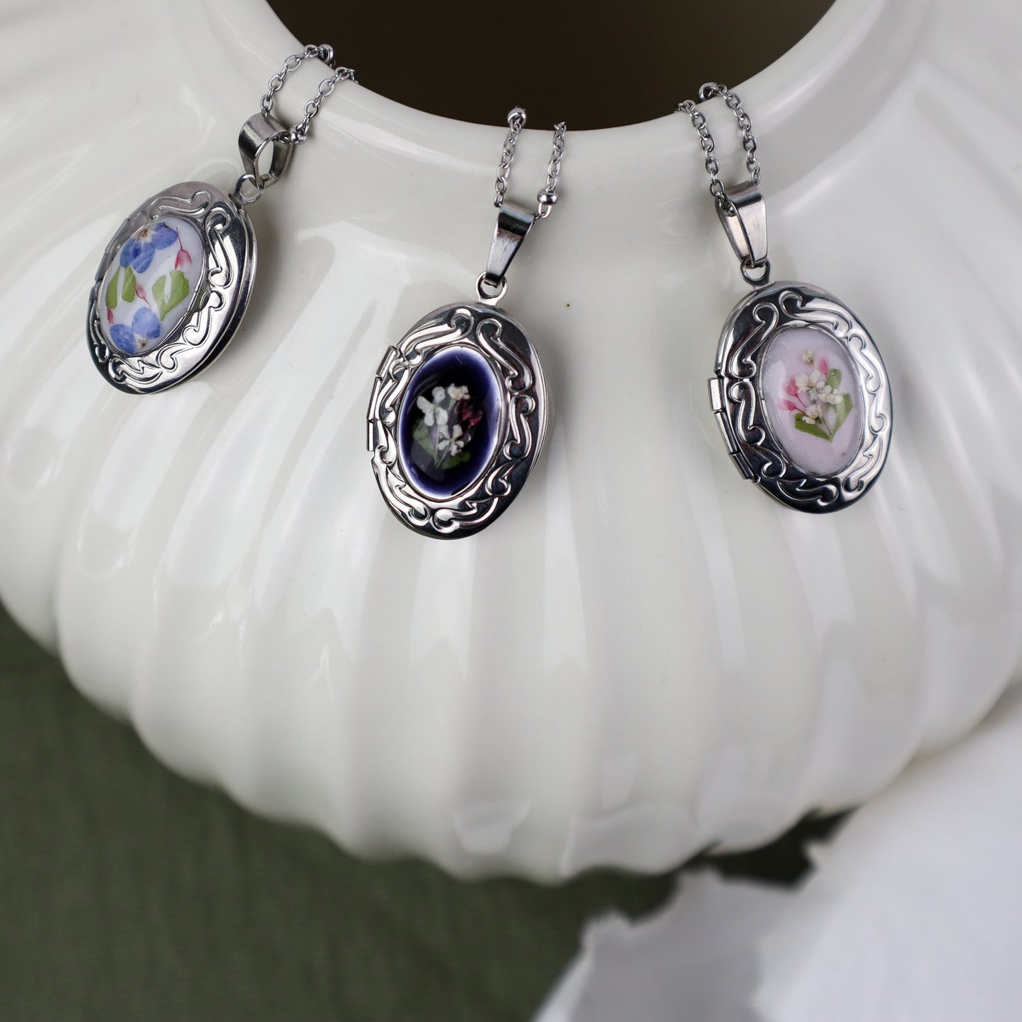 Blue Oval Locket
