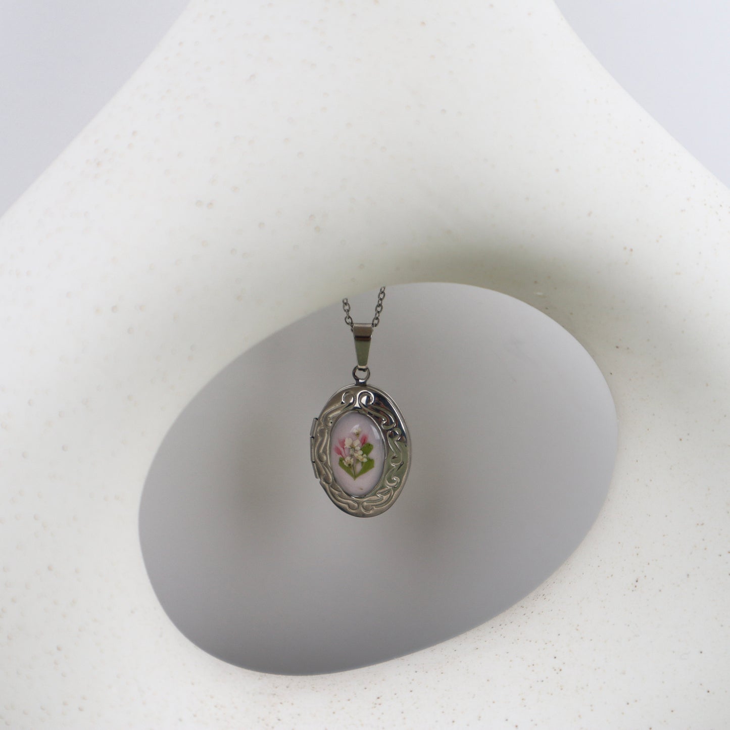 Pink Oval Locket