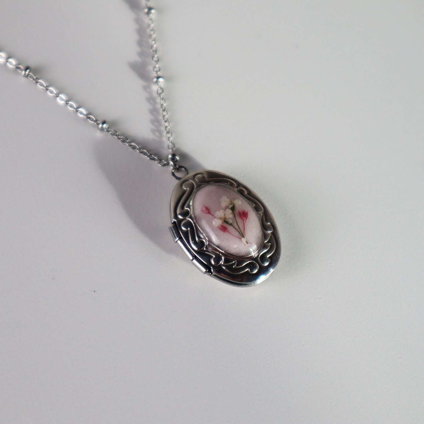 Pink Oval Locket
