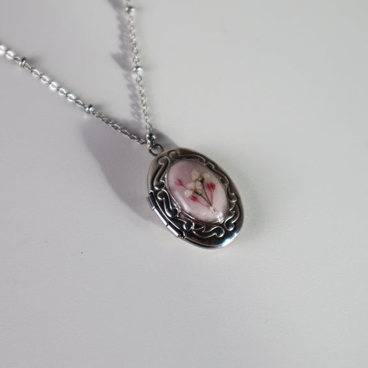 Pink Oval Locket