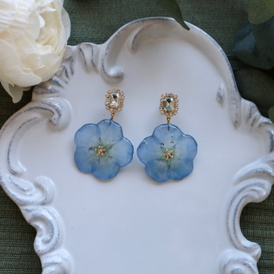 Nemophila Cubic Drop Earrings