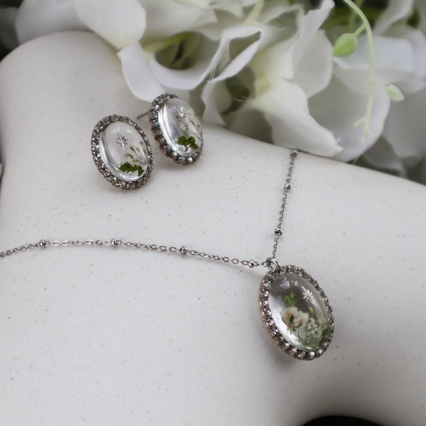 Garden Series Oval Earrings