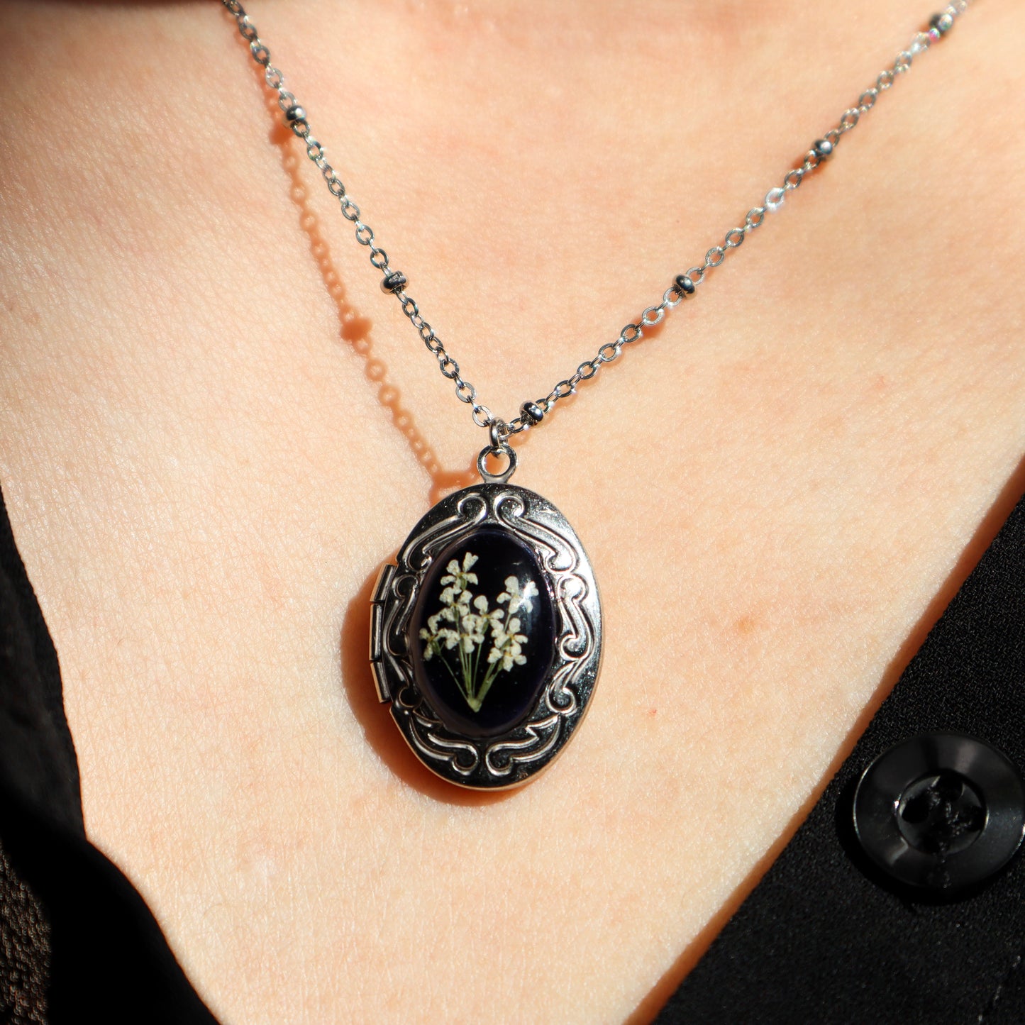 Black Oval Locket