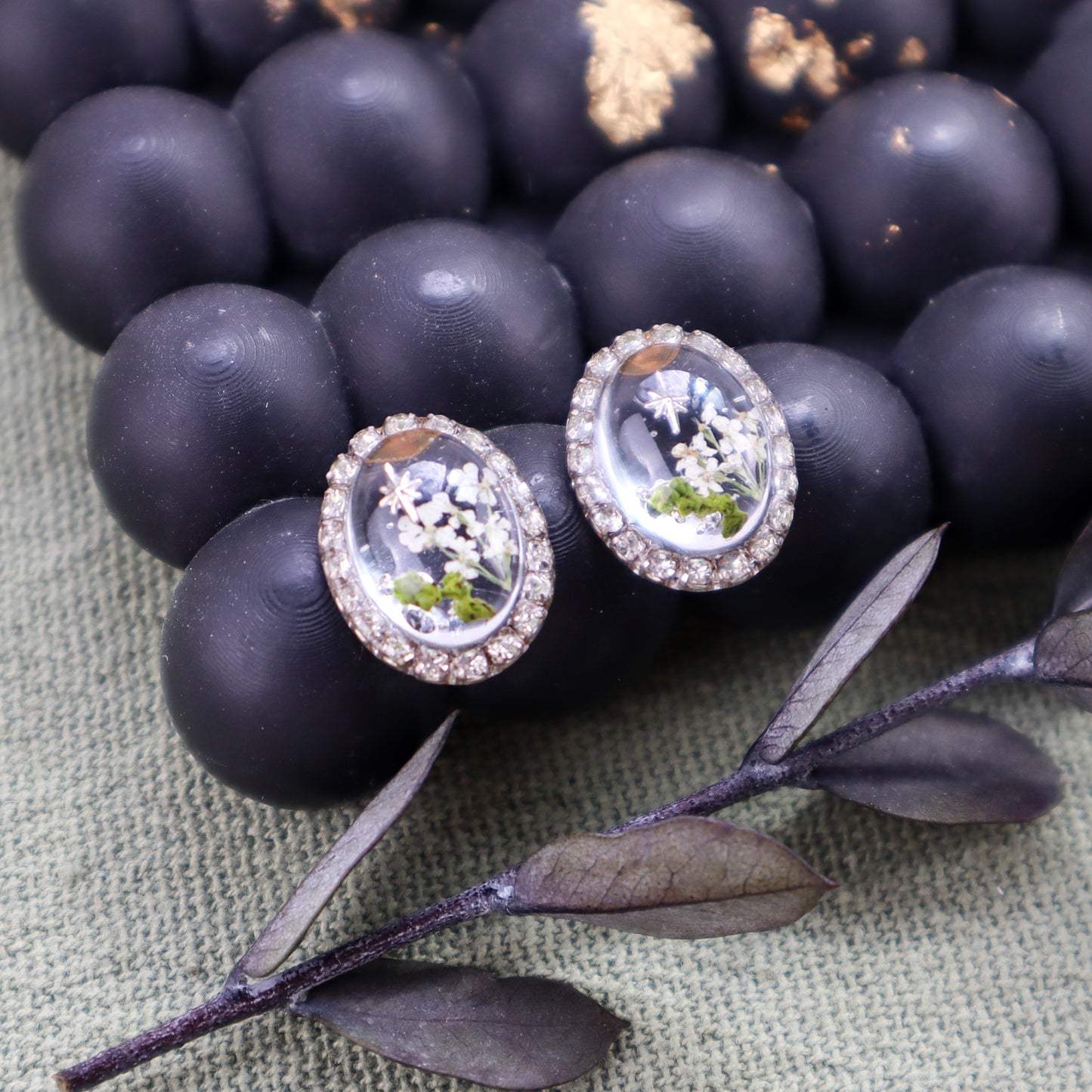 Garden Series Oval Earrings