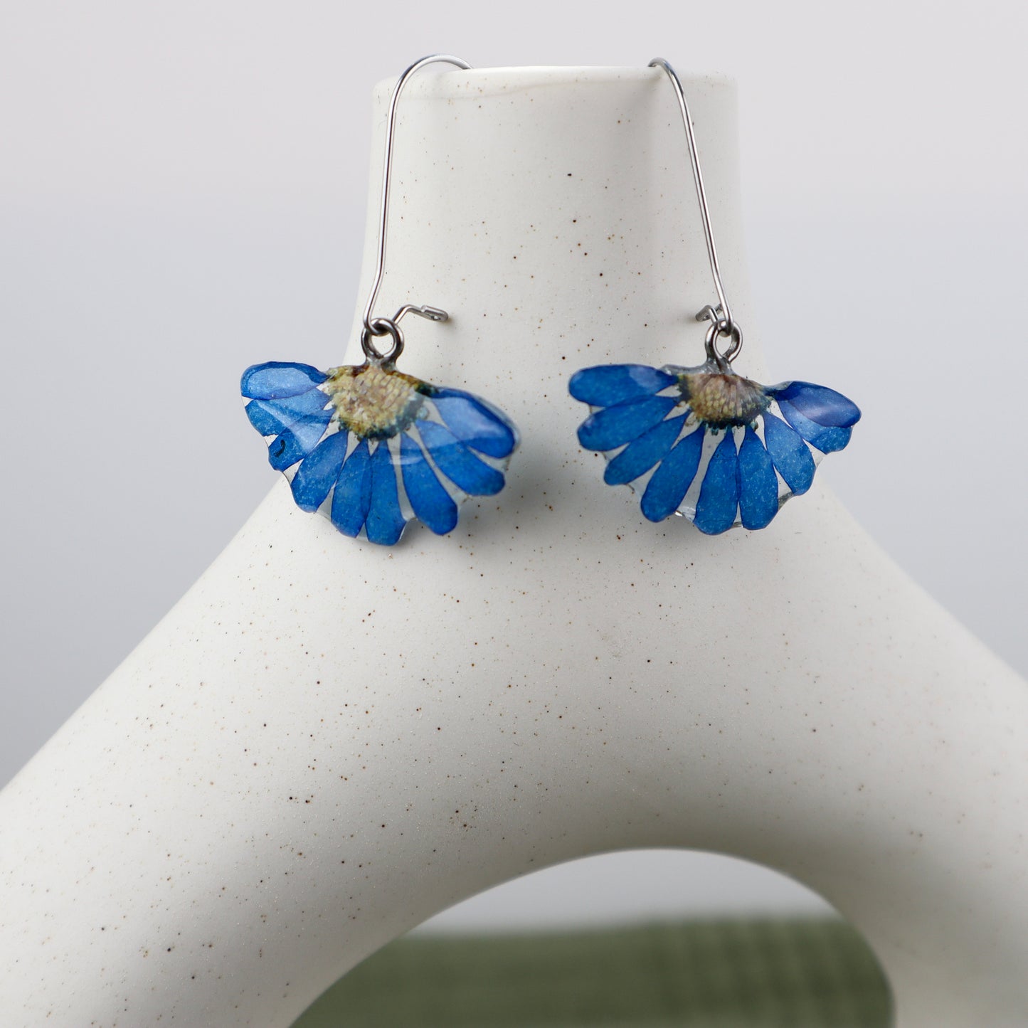 Blue Daisy Hook Earrings