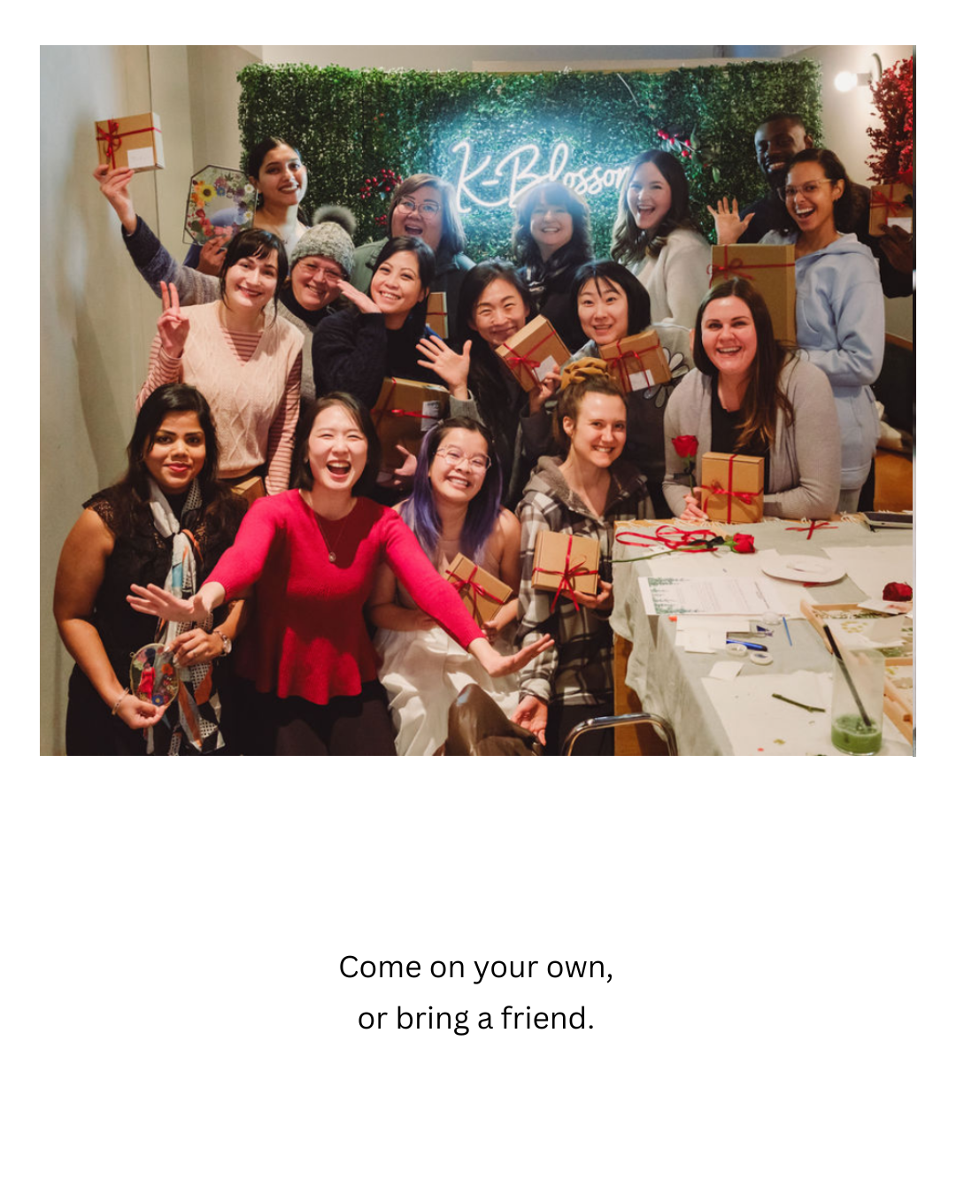 Galentine Floral Frame Workshop