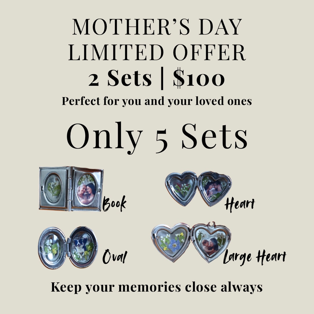 2 Sets Locket Necklace