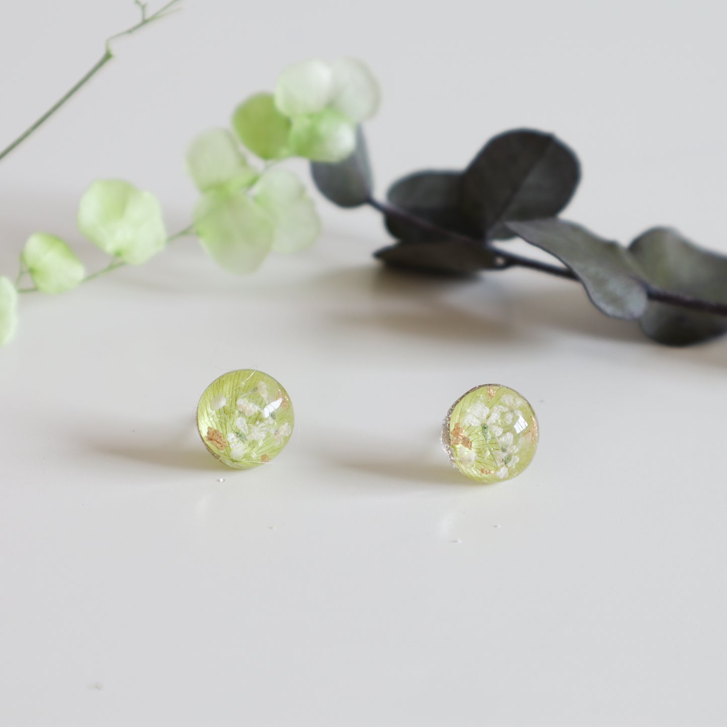 Green Round Earring