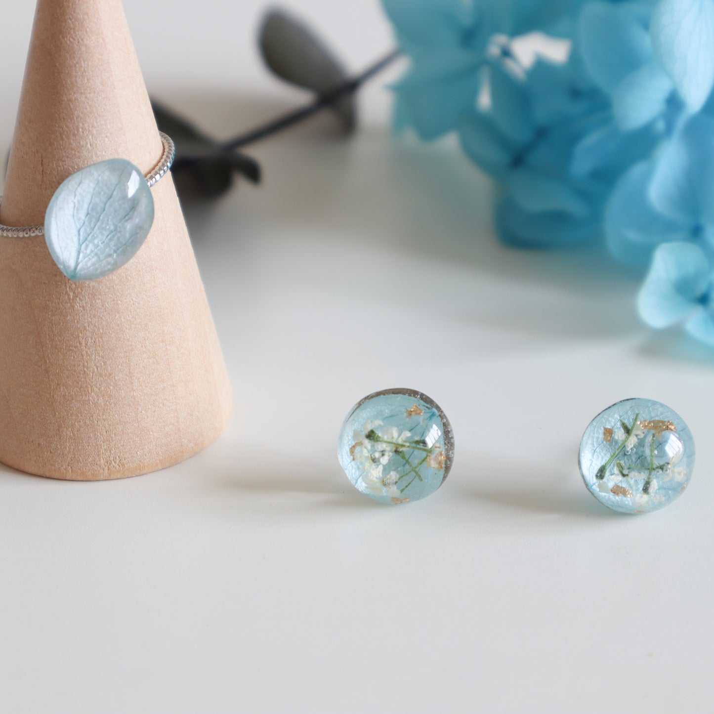 Blue Round Earring