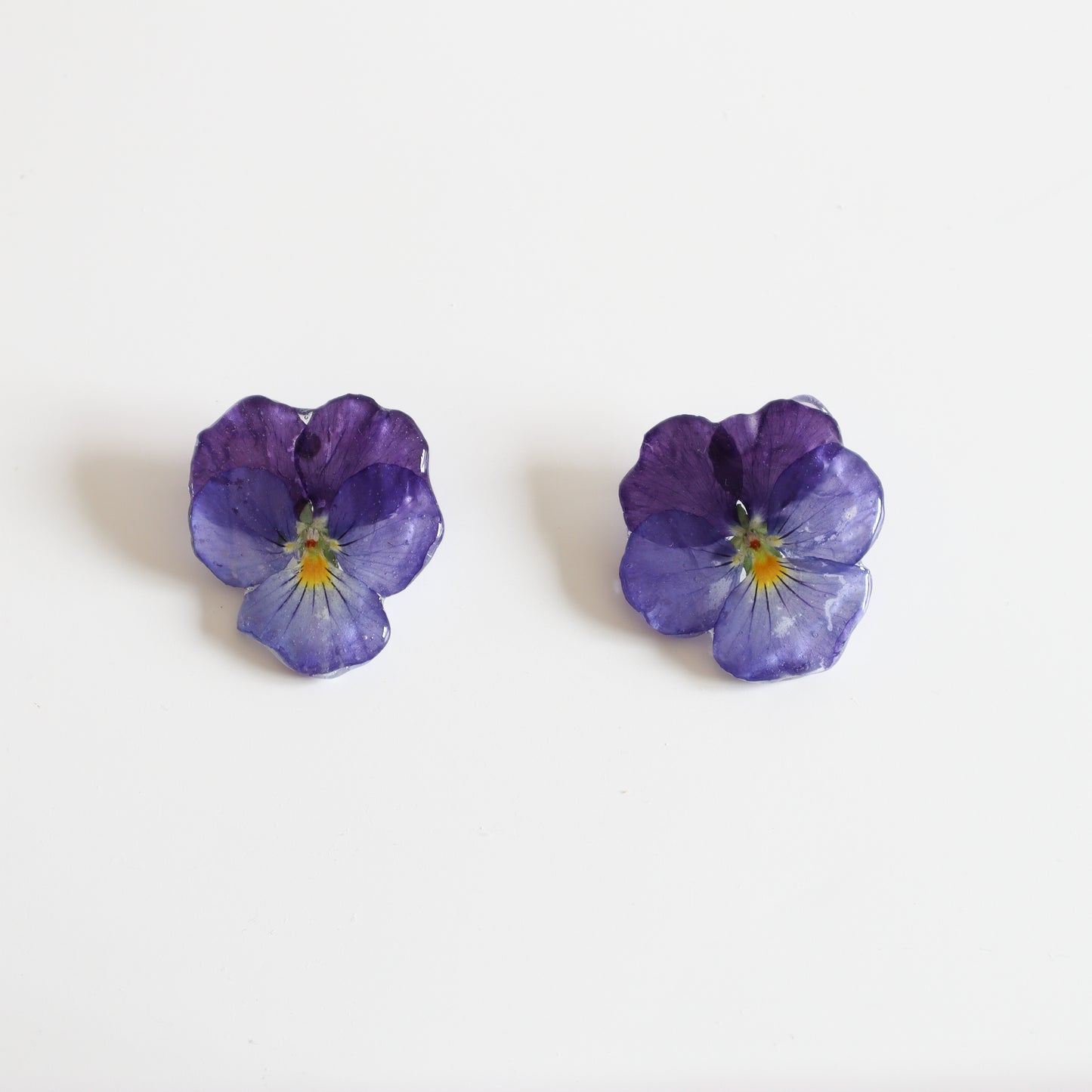 Purple Pansy Earring